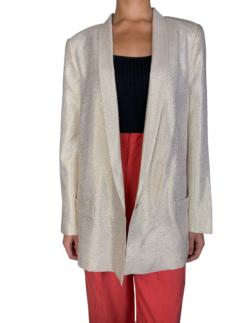 Blazer Seda con Hilos Metalizados