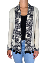 Sweater Abierto Estampado Floreado