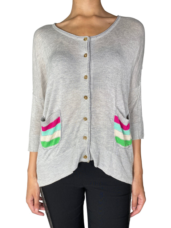 Sweater Gris Abierto