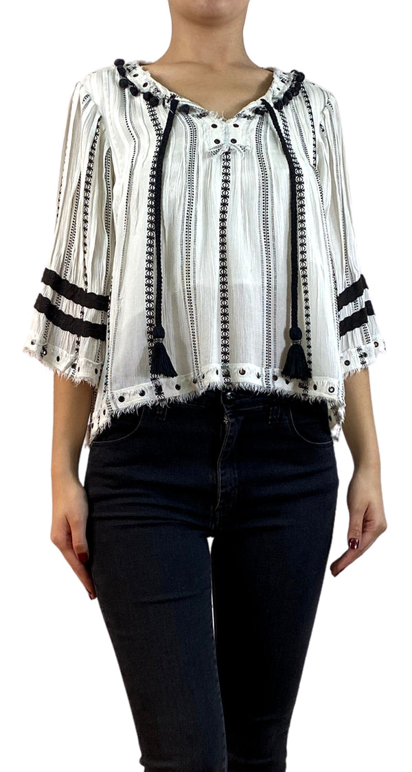 Blusa Blanco y Negro