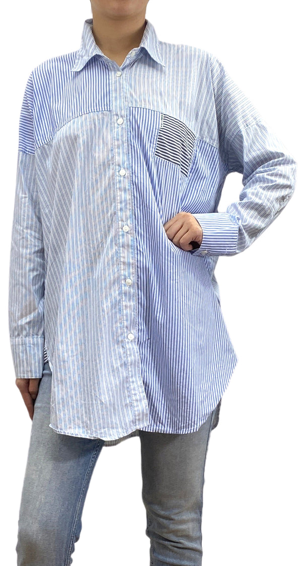 Blusa Rayas Azul