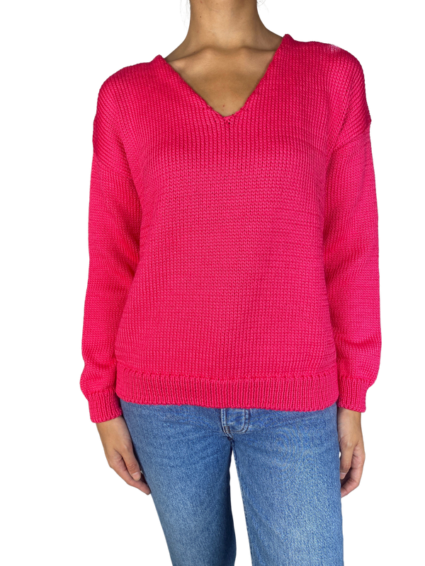 Sweater Fucsia Tejido