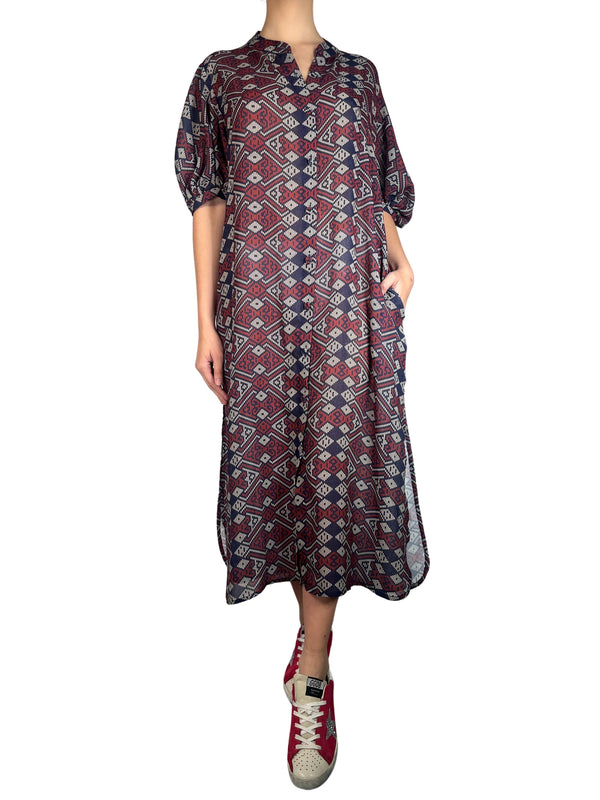 Vestido Estampado Tajos