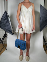 Bolso Blue And Gold Studs
