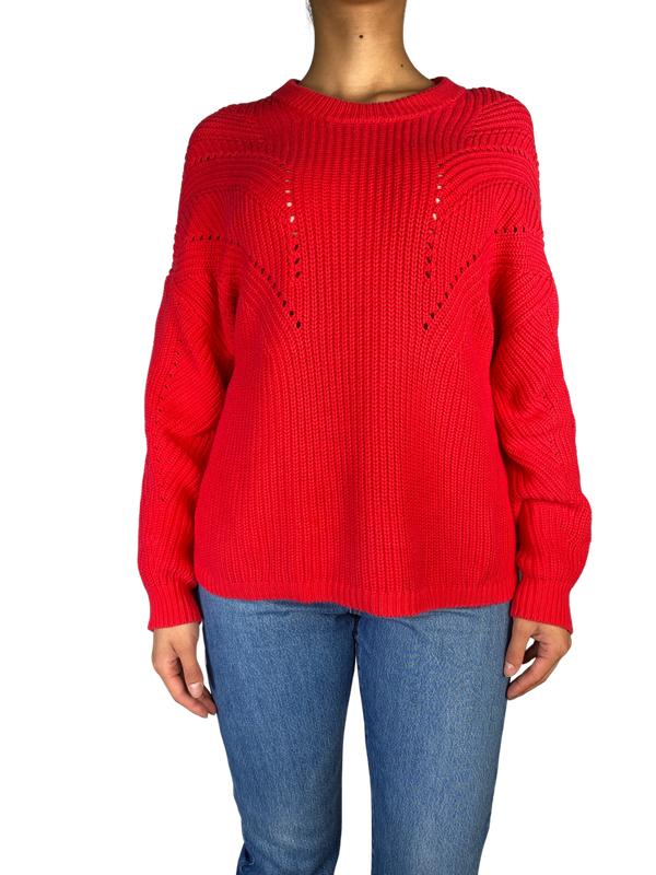 Sweater Rojo Tejido
