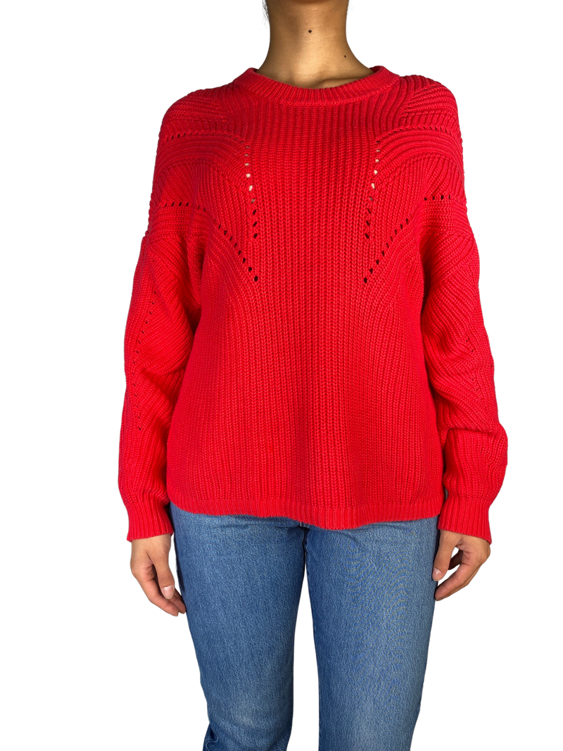 Sweater Rojo Tejido