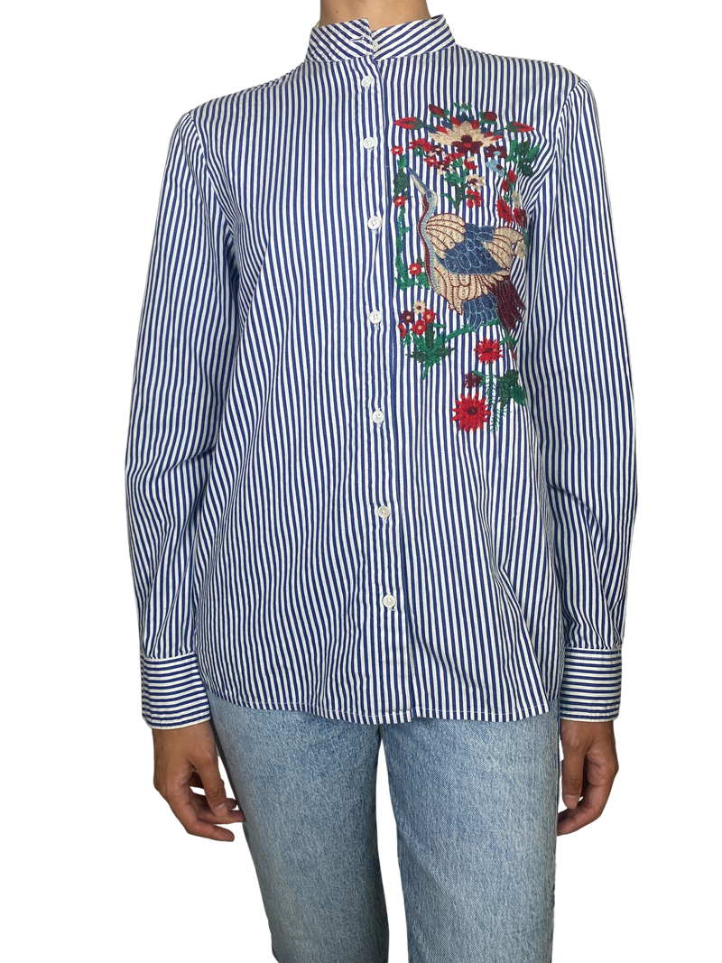 Blusa a Rayas Bordado