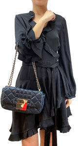 Cartera Cuero Acolchada