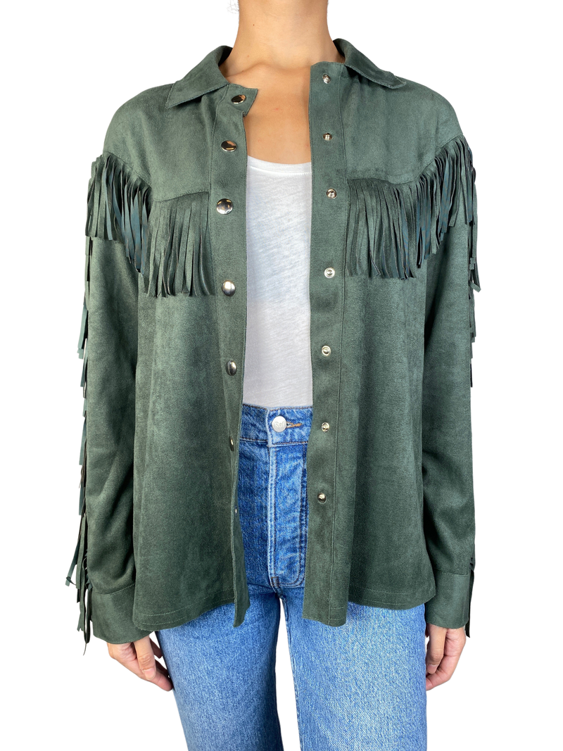 Sobrecamisa Cuero Vegano Flecos