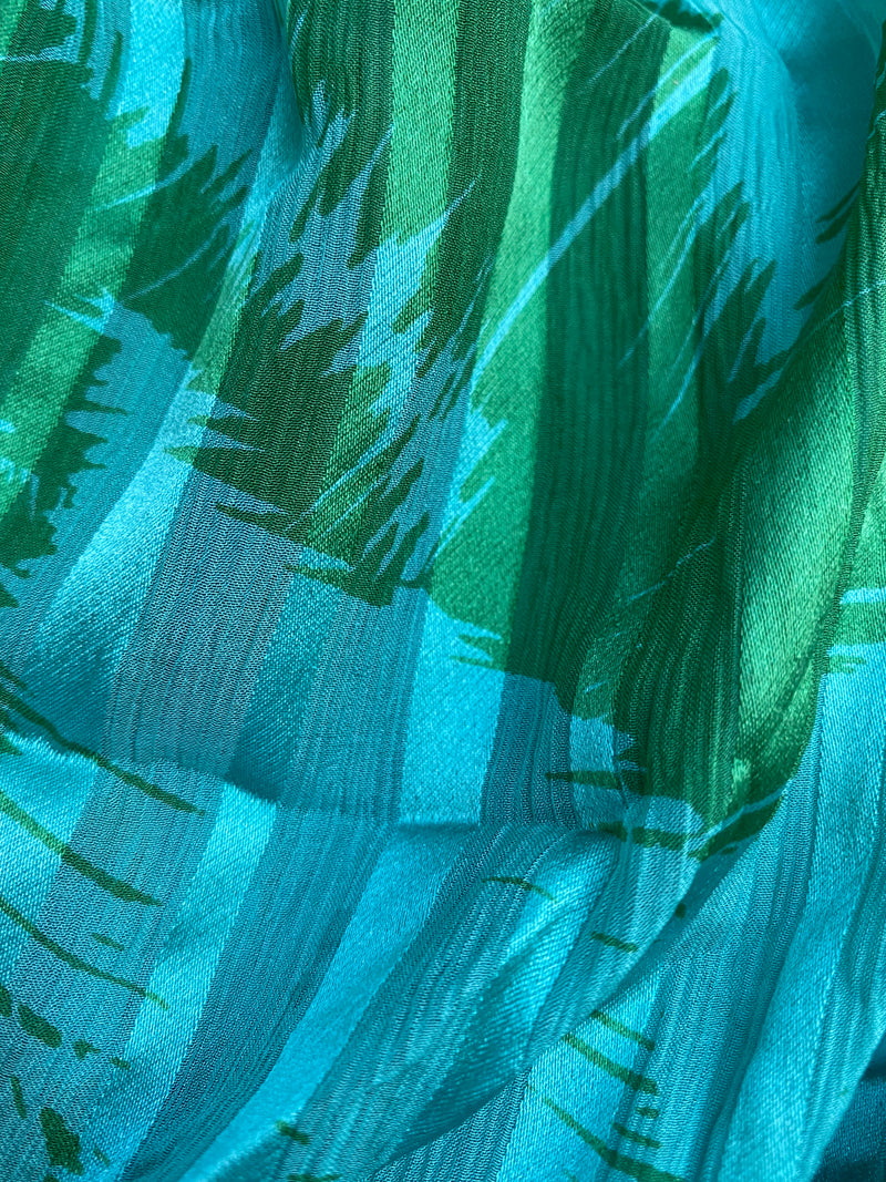 Vestido Seda Verde