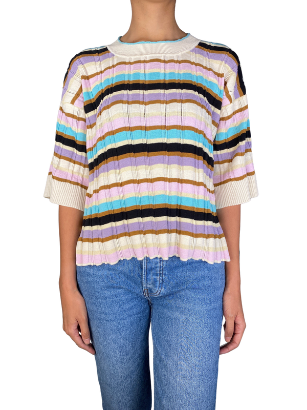 Polera Tejida de Rayas