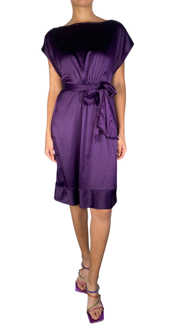 Vestido Morado Satinado