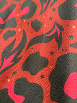 Vestido Burdeo Animal Print