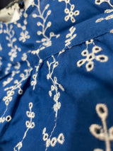 Blusa Azul Broderie