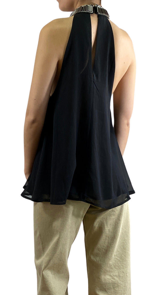 Blusa Negra Traslucida