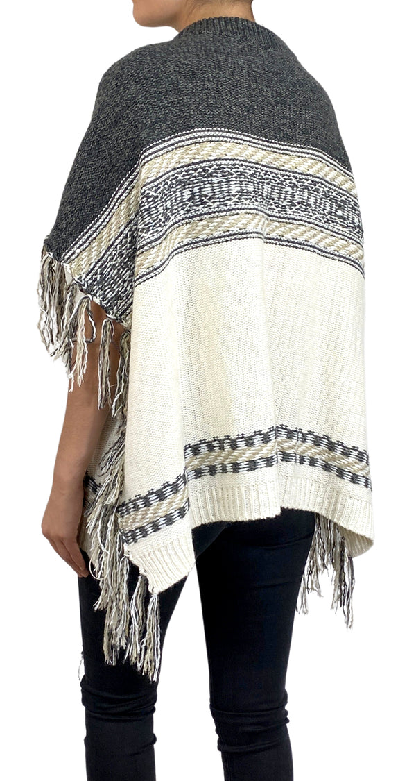 Poncho Gris Oversize
