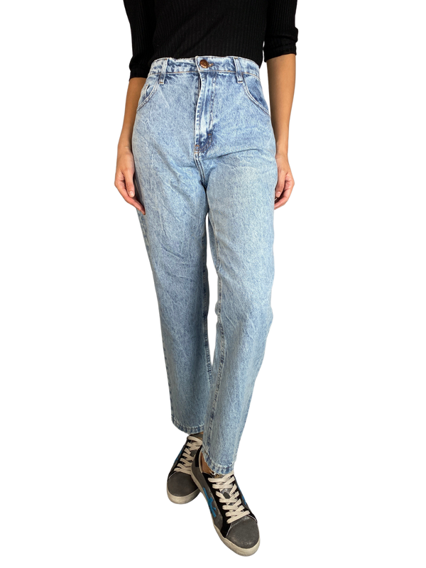 Jeans Mom Azul Deslavado
