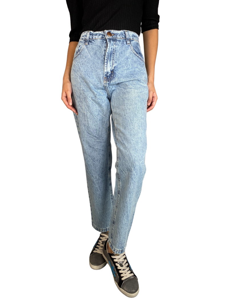 Jeans Mom Azul Deslavado