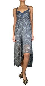 Vestido Gris Estampado