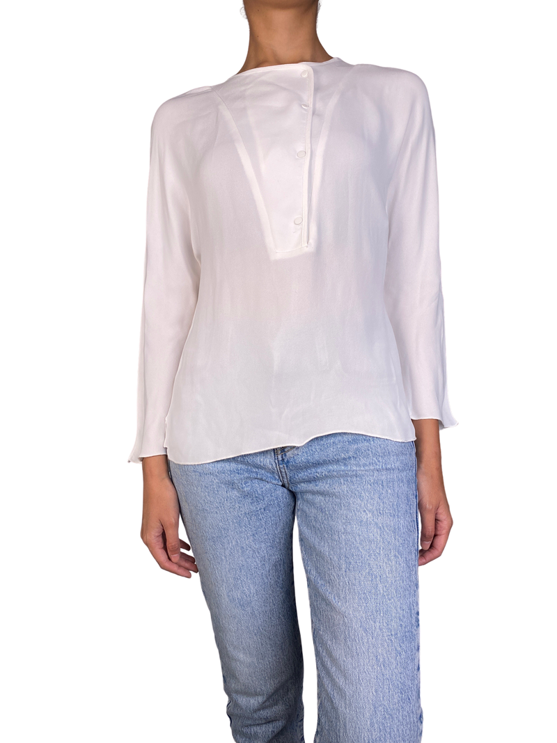 Blusa Blanca Botones