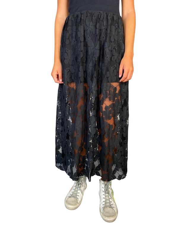 Falda Maxi Encaje Floral