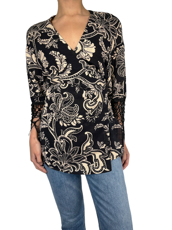 Blusa Wrap Flores