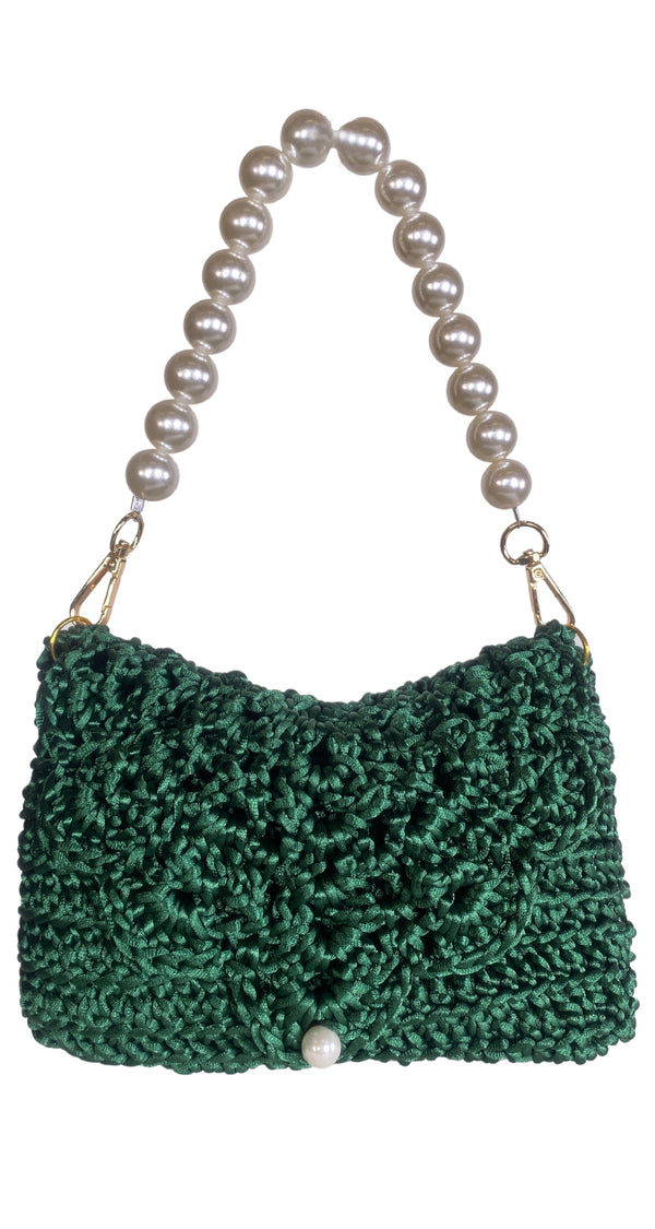 Bolso Tejido Perlas