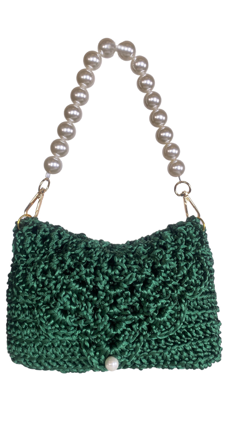 Bolso Tejido Perlas