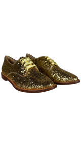 Zapato Dorado Brillos