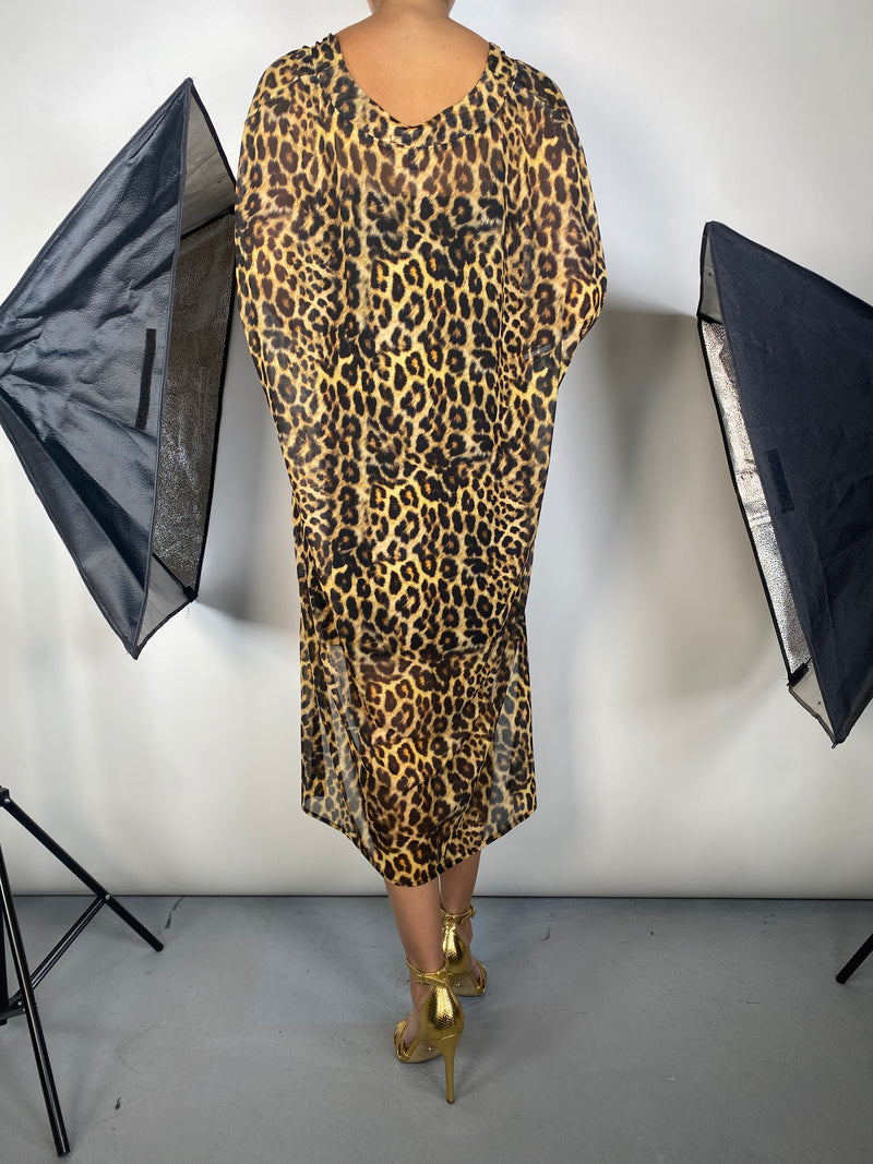Salida De Baño Traslúcida Leopardo