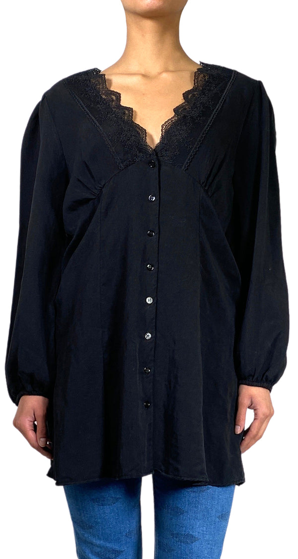 Vestido Camisero Negro