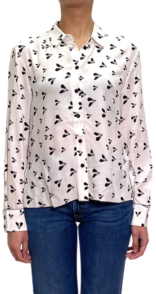 Blusa Blanca Estampada