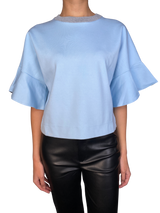 Polera Cuello Metalizado