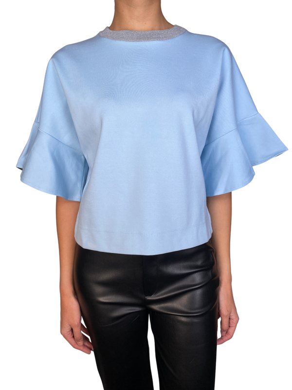 Polera Cuello Metalizado