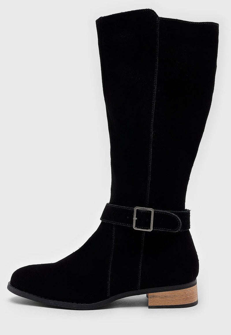 Bota Cuero Negro The Hills