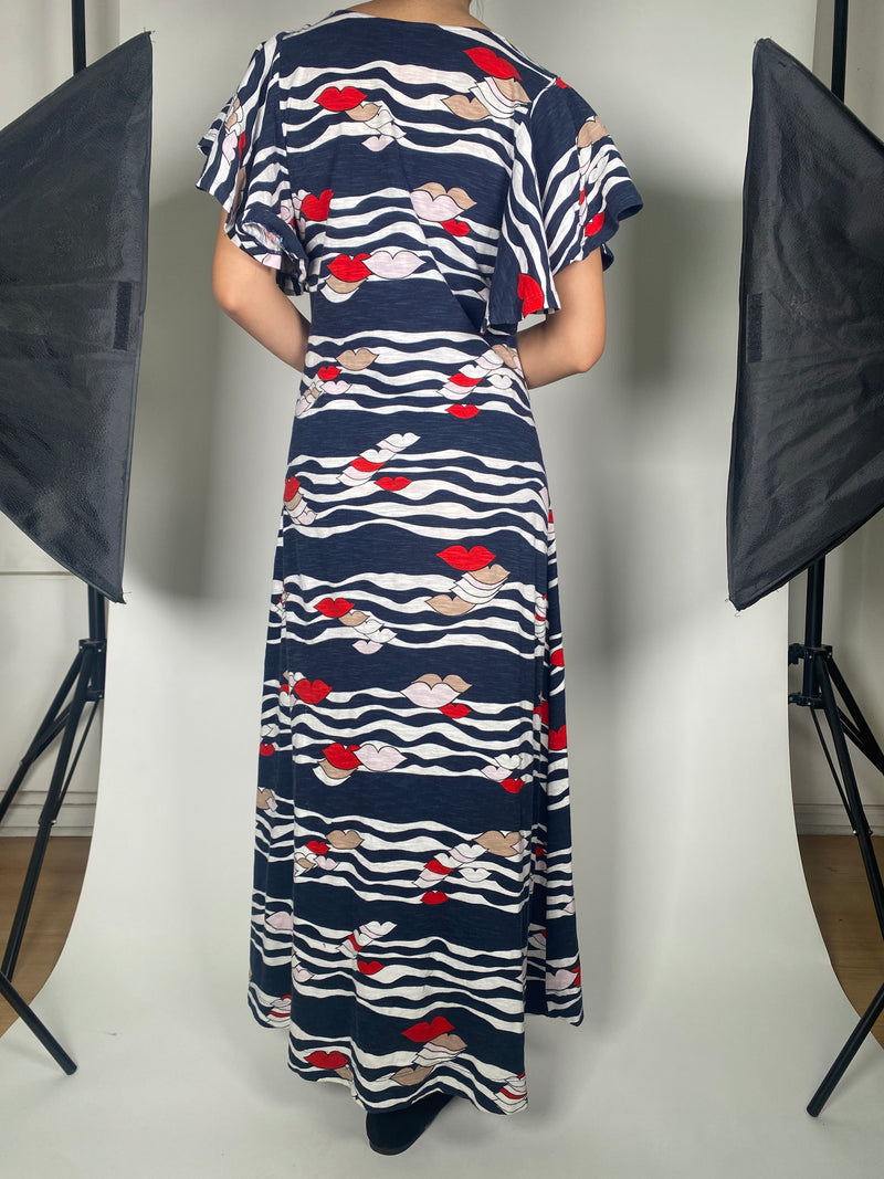 Vestido Azul Rayas