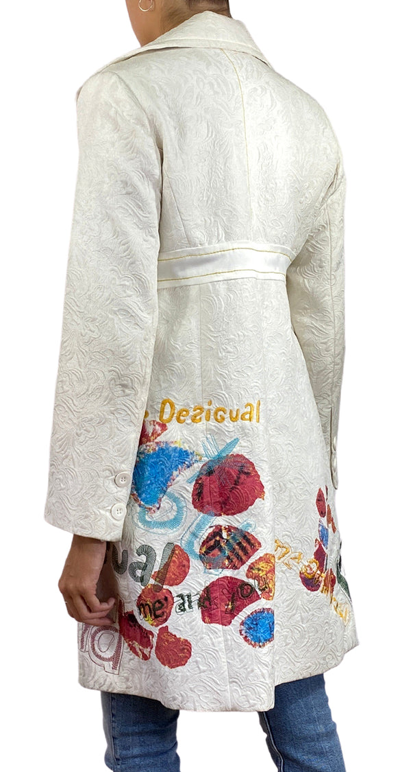 Chaqueta Blanca Jacquard