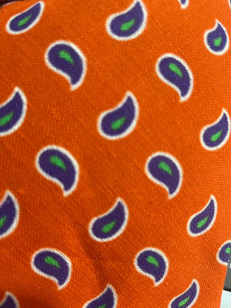 Corbata Orange Lino