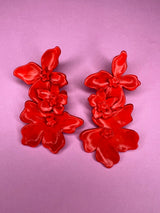 Aros Flor MIC Rojo