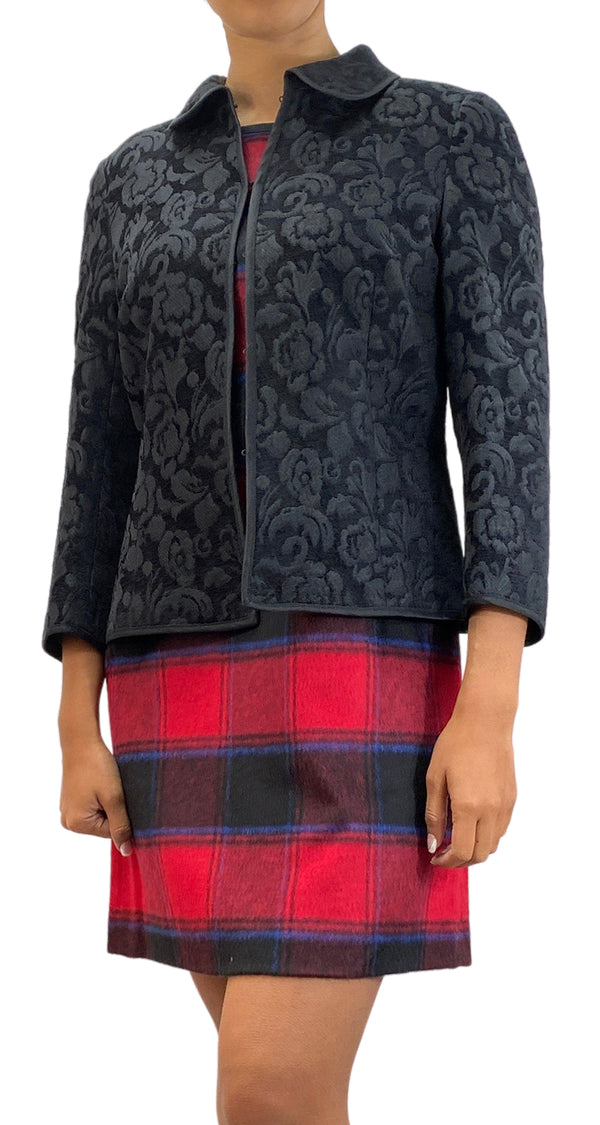 Chaqueta Jacquard Negro