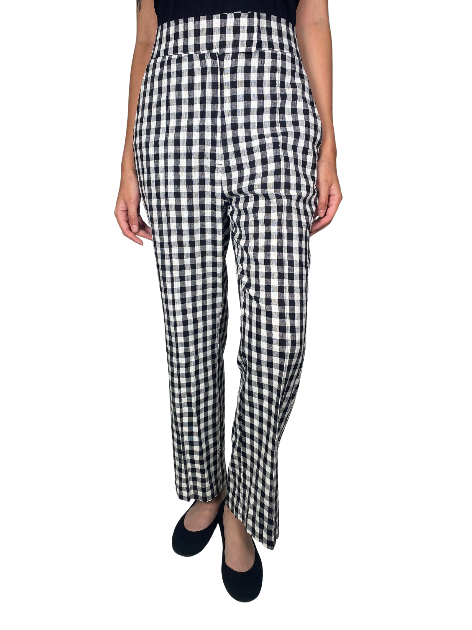 Como Combinar Pantalon De Cuadros Blanco Y Negro Outfit Mujer