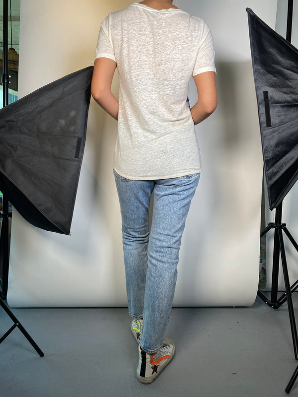 Polera Blanca Rayas