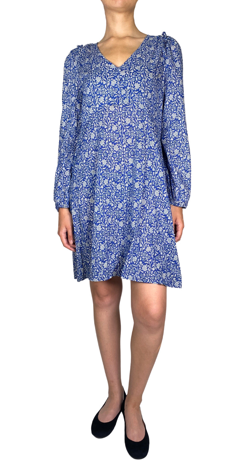 Vestido Azul Floreado