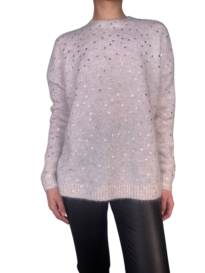 Sweater Lunares Plateados