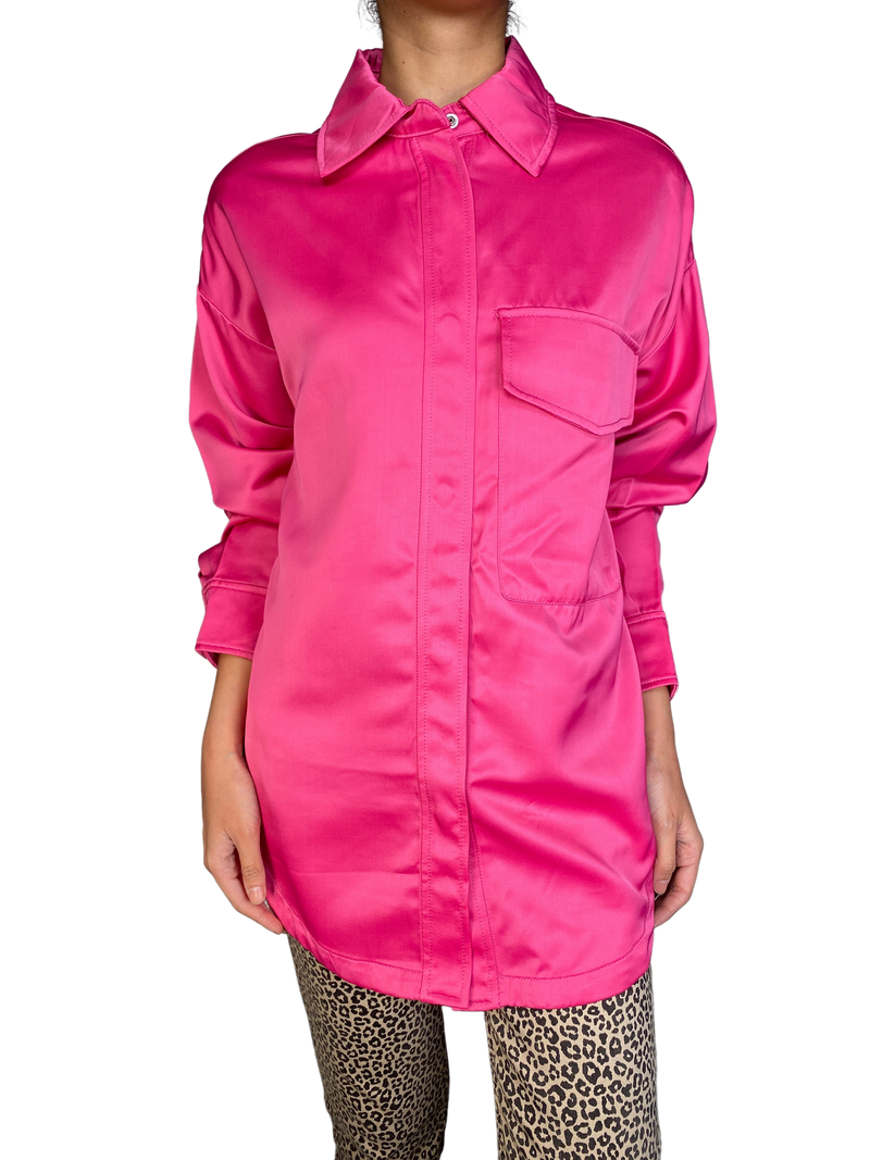 Sobrecamisa Fucsia Satinada