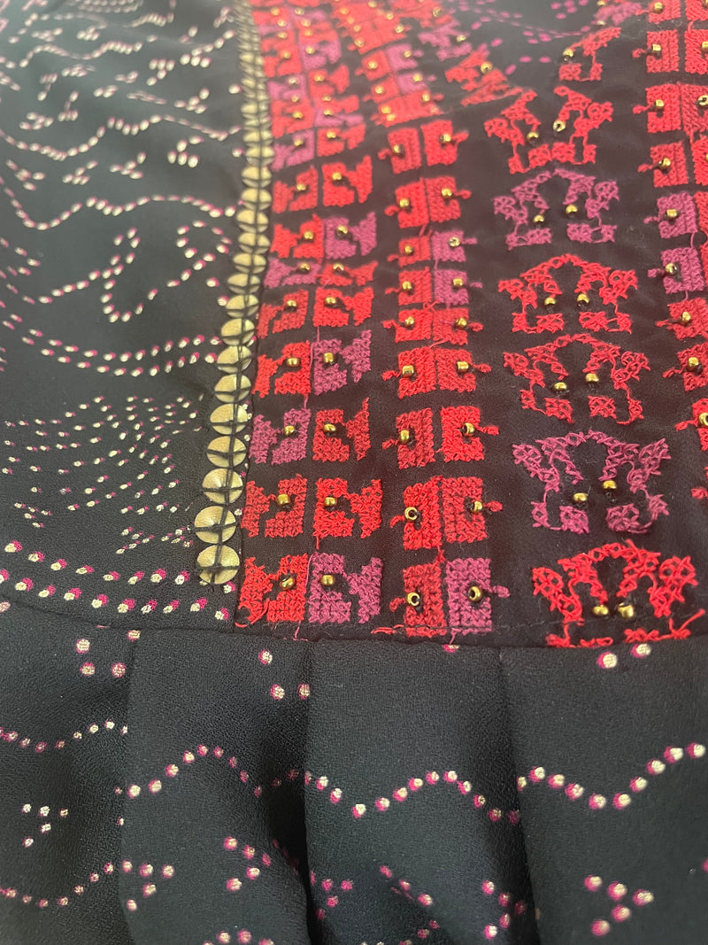 Vestido Negro Estampado