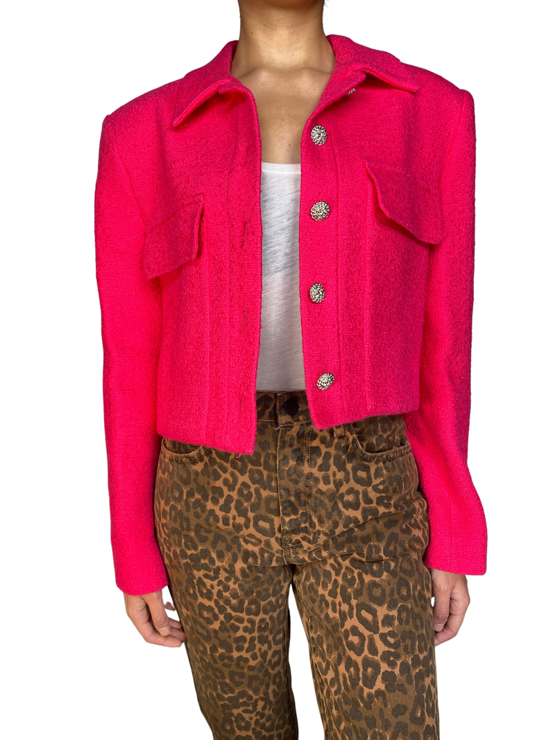 Chaqueta Tweed Corta