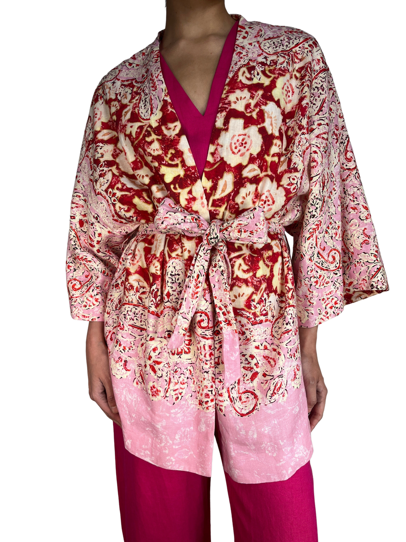 Chaqueta Estampada Cinturón