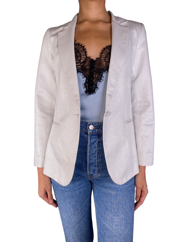 Blazer Hilos Metalizados Plata