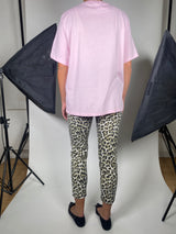 Polera Rosa Estampada